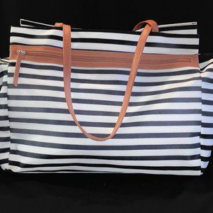 DSW Overnight Navy & White Stripped Bag (XL)